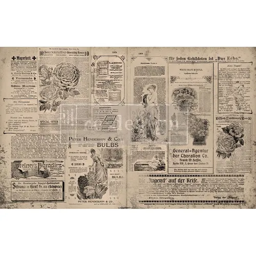 [655350654993] Decoupage Servilleta Papel Papel de Diario - 1 hoja