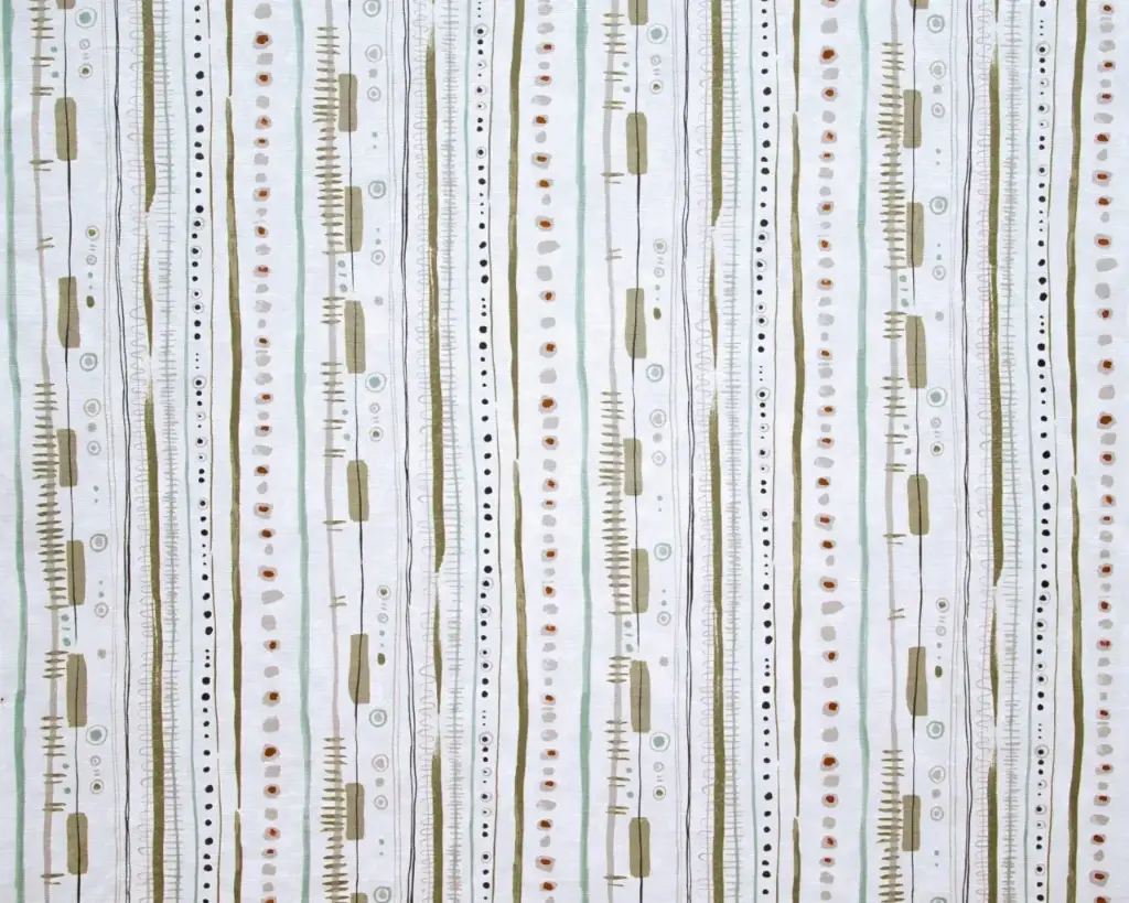 Printed fabric - Piano, Olive color