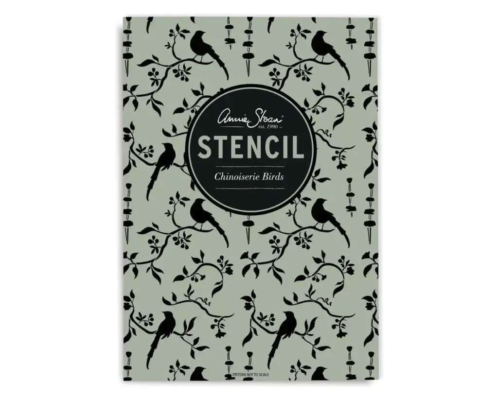 Plantilla stencil - Pájaros chinoiserie