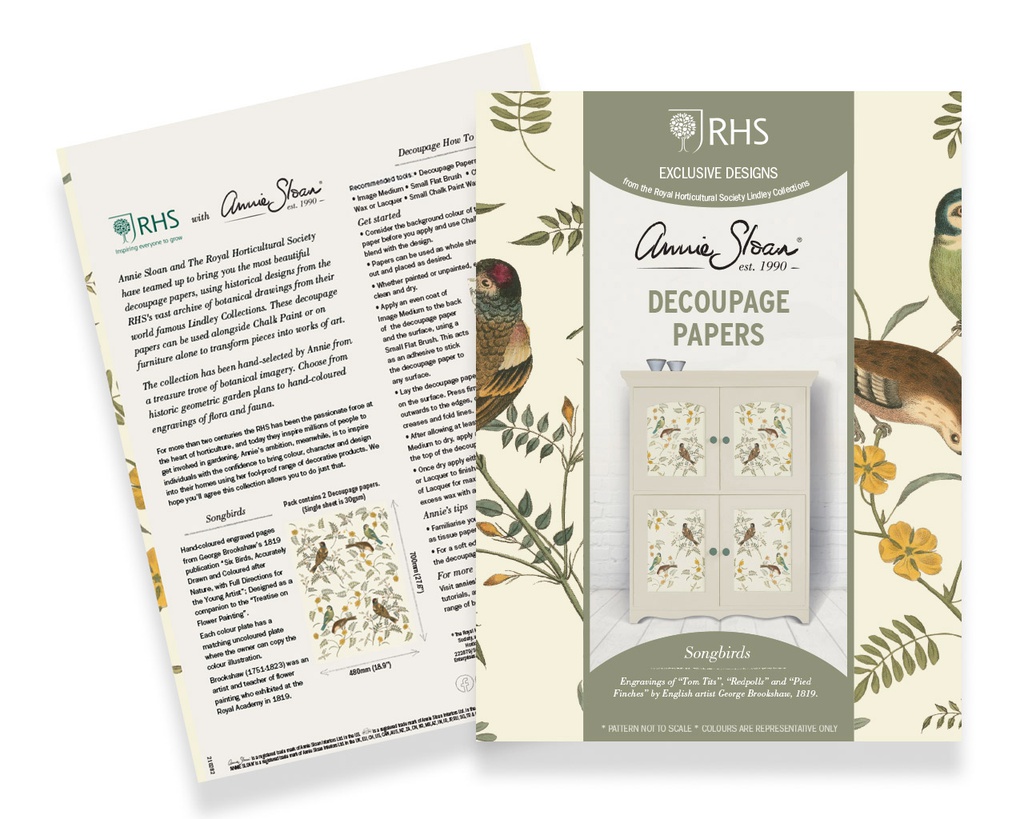 [DPSS001.0001.01] Papel de decoupage - Pájaros cantores
