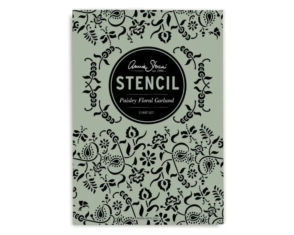 [SPFG001.A401.01] Plantilla stencil - Guirnalda floral de Paisley