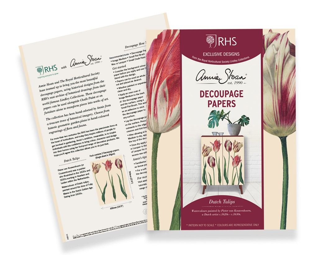 [DPDT001.0001.01] Papel de decoupage - Tulipanes holandeses